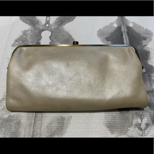 Hobo International ~LAUREN Leather DOUBLE FRAME Clutch Wallet~SAND~NWT